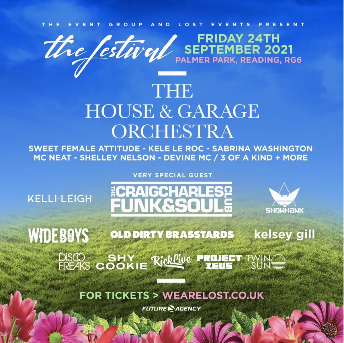 One week today (Friday 24th Sept) we are DJing as part of this bumper line-up for <a href="/HGOrchestra/">The House & Garage Orchestra</a>'s The Festival at Palmer Park, Reading. We're really looking forward to playing alongside <a href="/CCfunkandsoul/">Craig Charles</a> &amp; many great acts in our hometown! Final tickets here > wearelost.co.uk