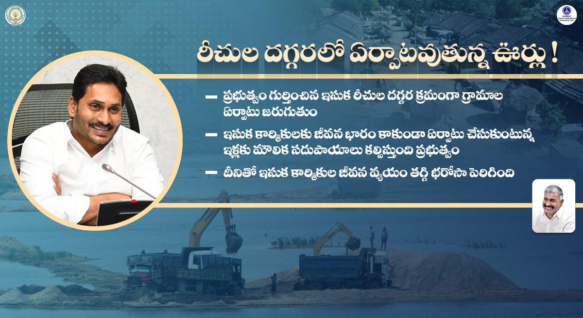 APSANDSALEMGMT's tweet photo. ఇసుక రీచుల వలన పుట్టుకొస్తున్న ఊర్లు!
#APGovt #APSANDSALEMGMT #YSJaganMarkGovernance #APCabinet #JaganSarkar #NewSandPolicy #YSJaganCares #YSRCPDMO #NaduNedu https://t.co/QVNyScQ7PA