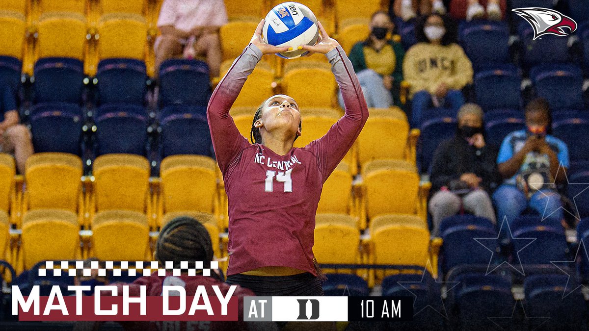 NCCU Athletics (@nccuathletics) on Twitter photo MATCH DAY! <a href="/NCCUVolleyball/">NCCU Volleyball</a> will stay in Durham for its next match, playing crosstown foe Duke University on Friday. The Eagles and Blue Devils will have an early 10 a.m. start at Cameron Indoor Stadium to begin play at the Duke Classic. #EaglePride MATCH DAY! <a href="/NCCUVolleyball/">NCCU Volleyball</a> will stay in Durham for its next match, playing crosstown foe Duke University on Friday. The Eagles and Blue Devils will have an early 10 a.m. start at Cameron Indoor Stadium to begin play at the Duke Classic. #EaglePride