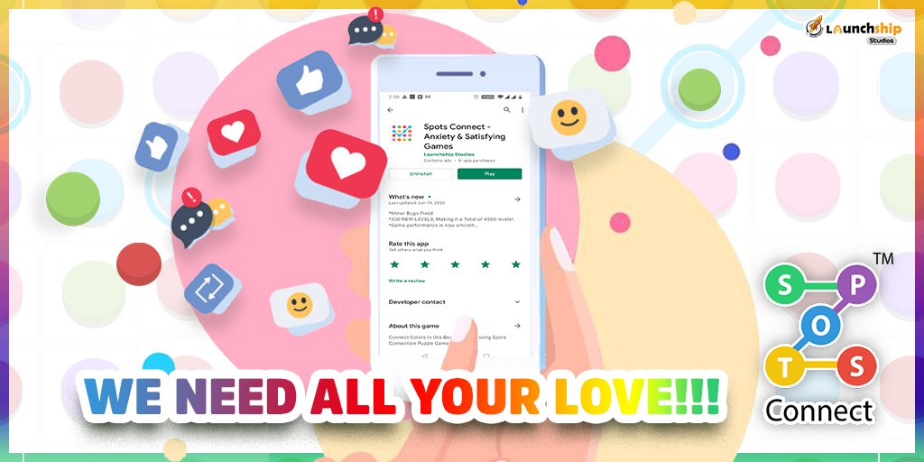 launchships's tweet photo. Every day we try to connect to someone. Spots connect play and enjoy the connections with Love ❤️
#Android: https://t.co/HzK9Y7mE0j
#spotsconnect #puzzlegames #connectinggames #colorfulspots #relaxinggames #stressreliving #challenging #launchshipstudios #colorfuljourney https://t.co/WQFBCu2uqy