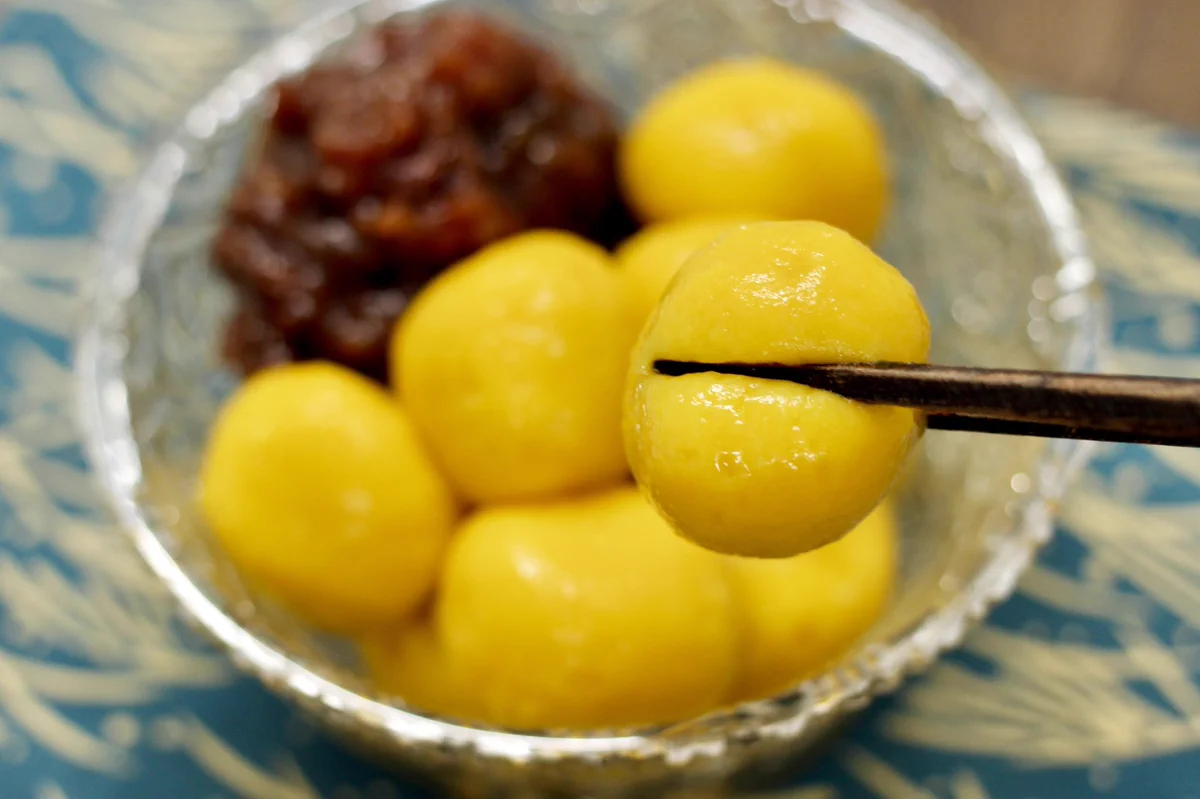是非十五夜にも。かぼちゃ＋豆腐＋白玉粉を茹でるだけで「翌日も柔らかモチモチ」な白玉ができる。