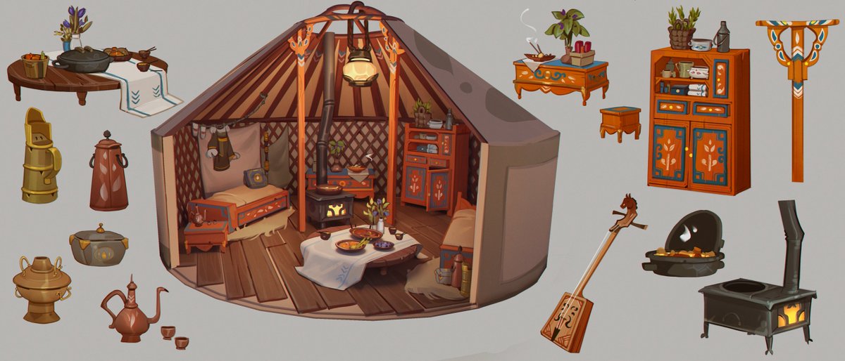 ines_toczyska's tweet photo. little enviro/prop exercise, cozy mongolian yurt! https://t.co/JKjX6PXoag