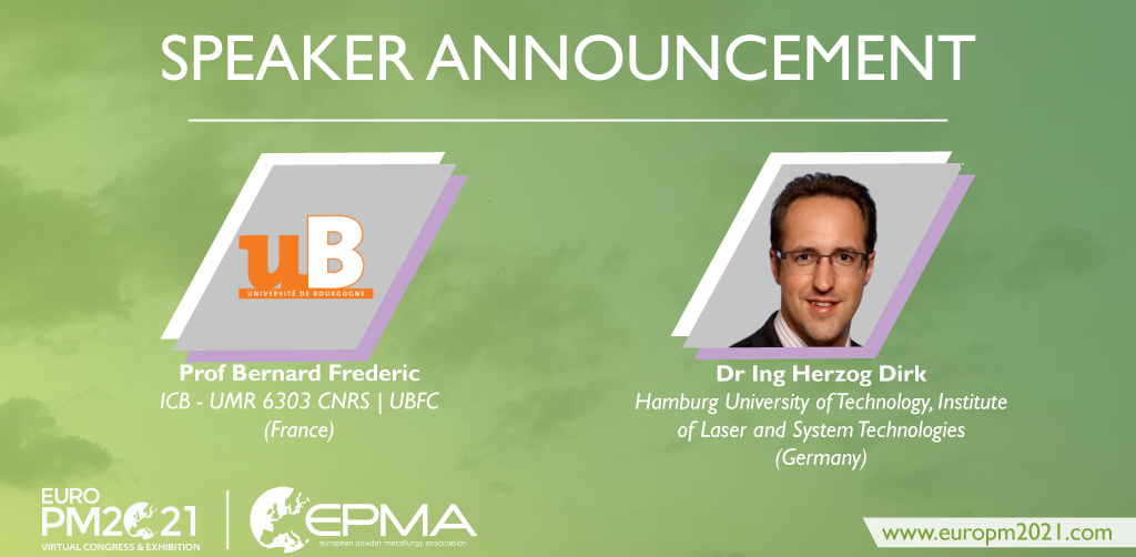 #EuroPM2021 Virtual Congress Special Interest Seminars Speakers Announced! 
Prof Bernard Frederic and Dr Ing Herzog Dirk will guide you through SIS Hot Isostatic Pressing: Optimization of PM parts using HIP.
Join today! lnkd.in/dRChs7G