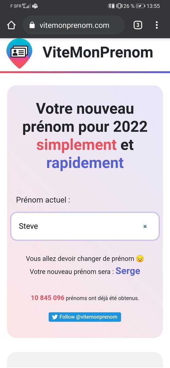 Elfeydestweets's tweet photo. Ok donc si zemmour est président je vais devoir m'appeller serge...
Par pitié non... https://t.co/2870YgB3sr