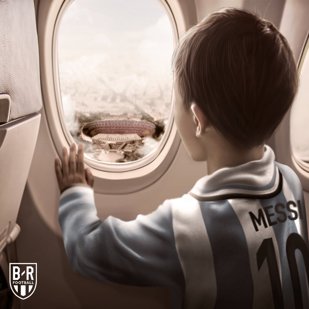 brfootball's tweet photo. Lionel Messi arrived at Barcelona 21 years ago today to begin his legendary career 🛬 https://t.co/kpGUeZy5Kt