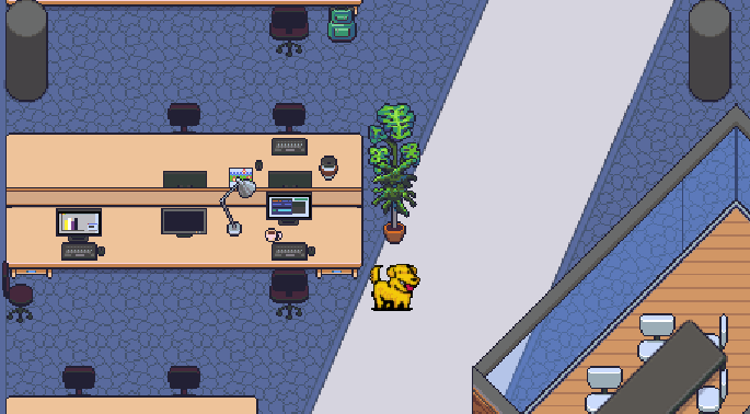 5CA_Global's tweet photo. True to our gaming heritage, we've faithfully recreated our HQ in nostalgia-inducing 8-bit glory.

Our remote working agents can easily meet each other in the virtual office to catch up, hang out, and pet our Chief Bark Officer, Coco. 🐕

#gaming #remoteworking #WFH #remote #CX https://t.co/Mes6J10C6i