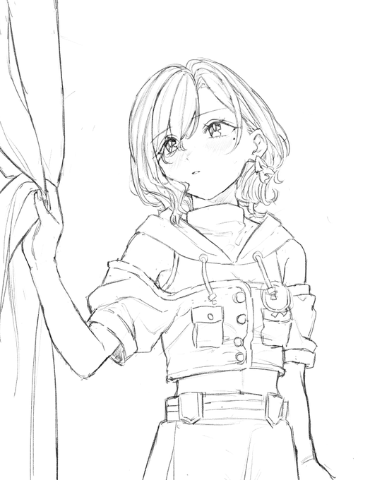 ステージ袖から浅倉をみている樋口、、という絵です 