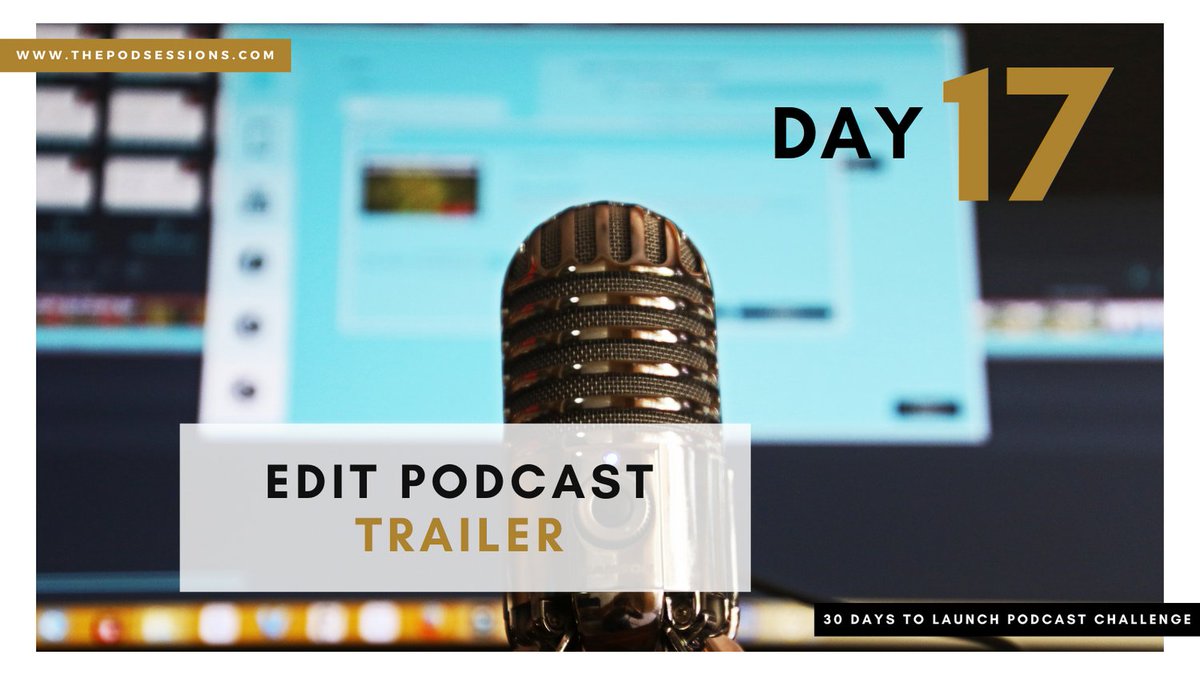 thepodsessions's tweet photo. Day 17: Edit podcast trailer. You should aim for a podcast trailer that is 30 sec - 1 min long. Your podcast trailer should include certain details. What's its name? Who is it for? Where can we find it? β¨
#thepodcastsessions #30DaysToLaunch #podcastchallenge #digitalmagazine https://t.co/57OPFGjwIh
