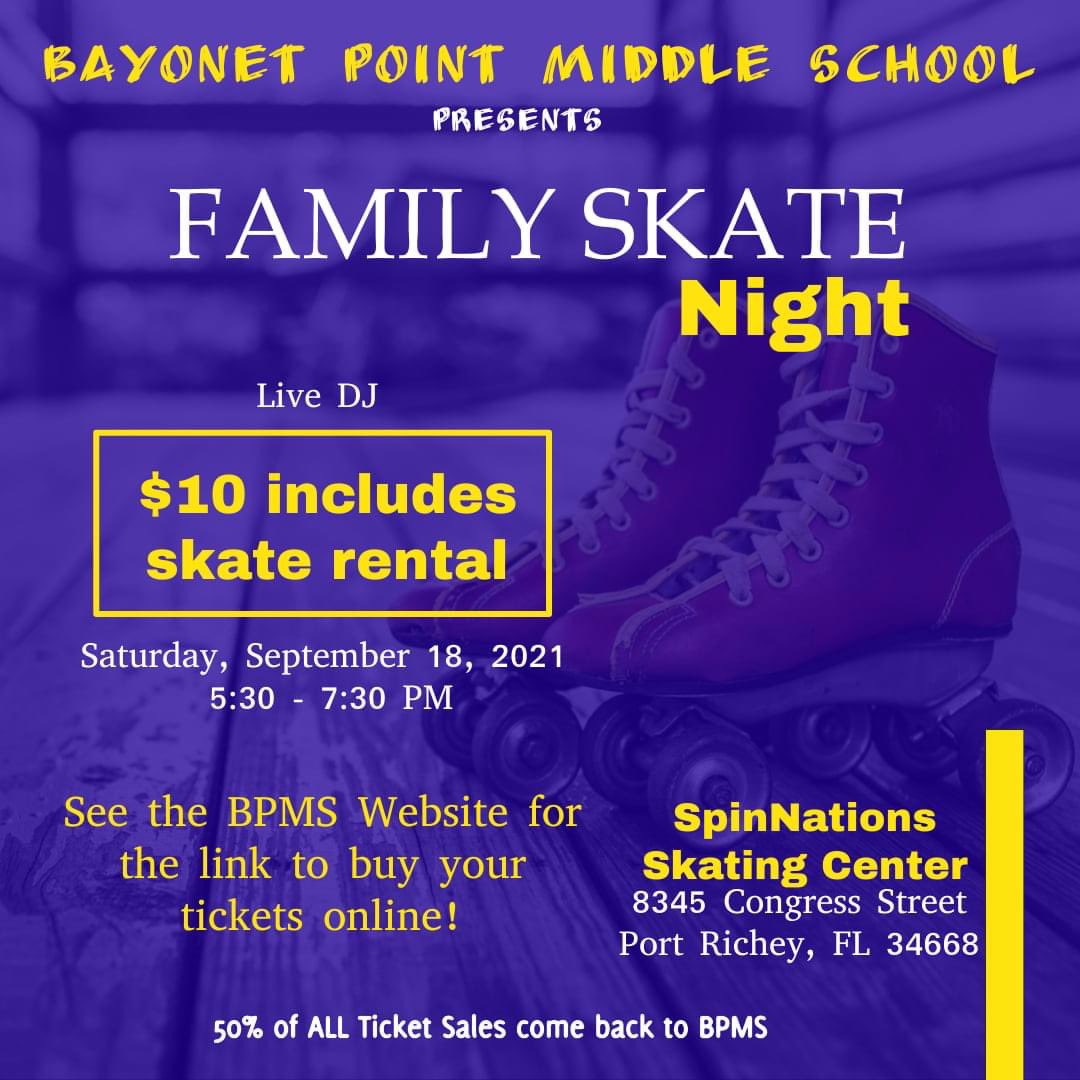 We hope to see all of our Patriot families at our Skate Night!!!!