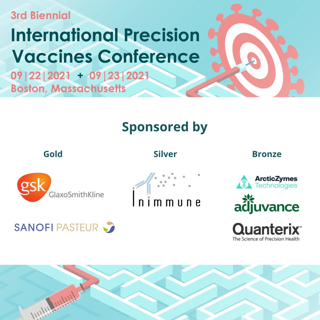Thank you to the #2021IPVC sponsors for your support! <a href="/GSKUS/">GSK US</a> <a href="/SanofiUS/">Sanofi US</a> <a href="/inimmune/">Inimmune</a> @Adjuvance_US <a href="/QuanterixSimoa/">Quanterix</a> &amp; ArticZymes Technologies.