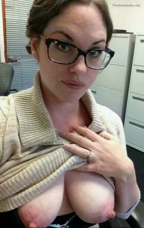 Glasses amateur mom subway