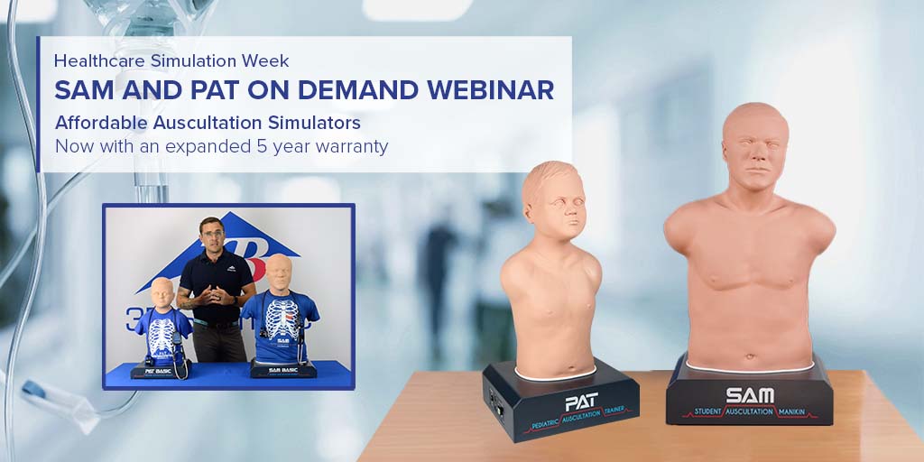 3bscientific's tweet image. To celebrate Day 5 of Healthcare Simulation week, we're highlighting SAM and PAT auscultation manikins from Cardionics. These high quality auscultation simulators now come with a 5 year warranty!
hubs.la/H0XxJxB0

#3BScientific #Cardionics #Healtheducation #Hcsimweek21
