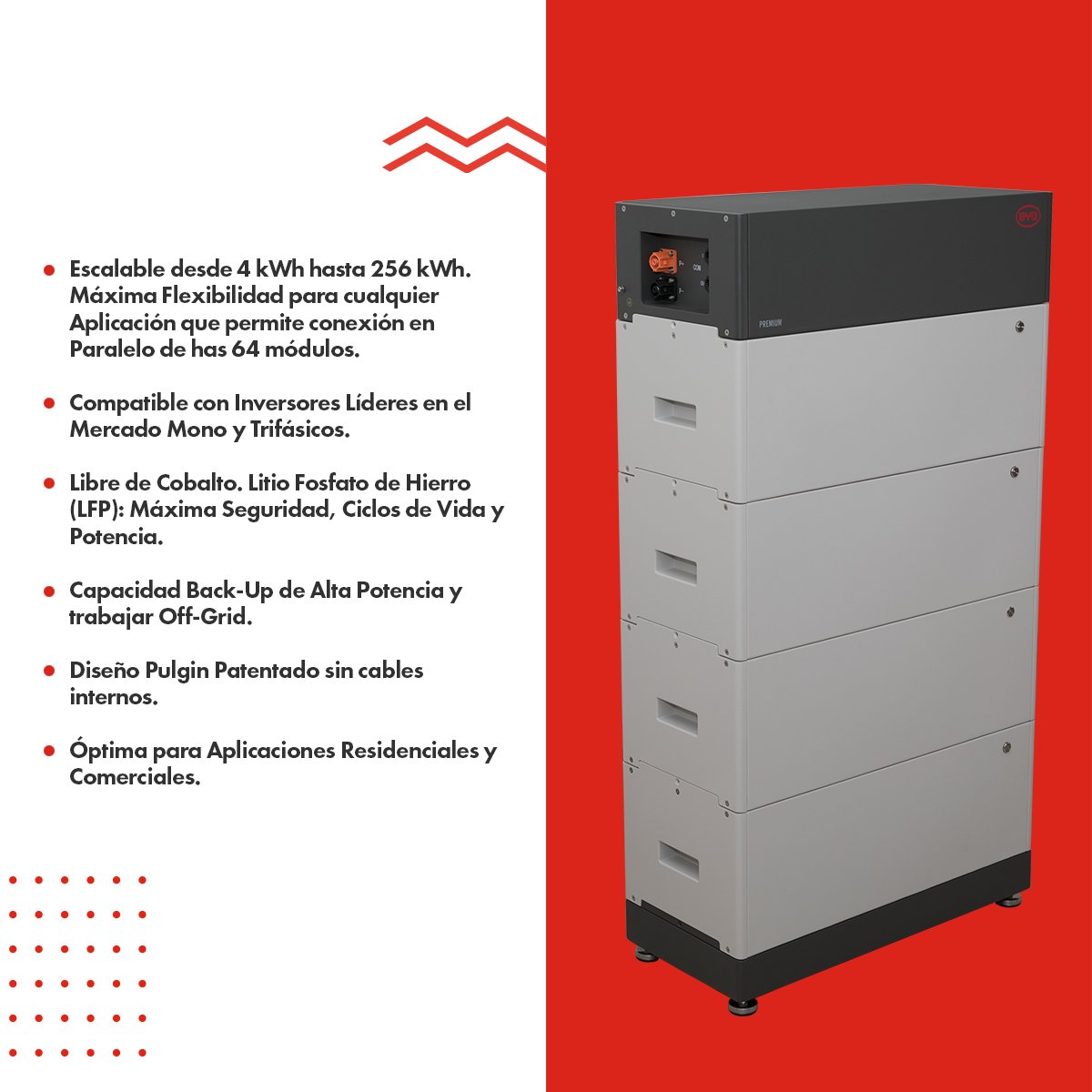 BYDelectricoPTY's tweet photo. La #BYD Battery-Box Premium LVS es una batería de litio fosfato de hierro (LFP) usada en combinación con un inversor compatible. 
Conoce más de #BYDBatteryBox 💚 
#BuildYourDreams
https://t.co/SH7ZPidFkF 
🍃
#CulturaSostenible 
#CeroEmisiones #BYDPANAMA #LaEnergiaQueMueveAPanama https://t.co/7g3iXRSUXM