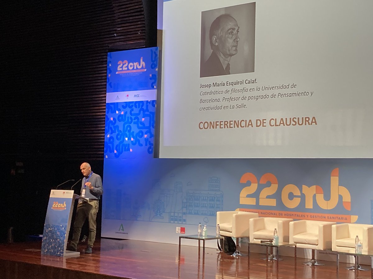felomontesdeoca's tweet photo. Conferencia de clausura del #22CNH "Médico o Enfermera no son nombres de profesiones, representan acciones primordiales" propuesta filosófica de Josep Esquirol Calaf https://t.co/JswUWP8m6J