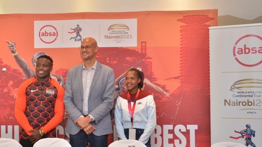 AbsaKenya's tweet photo. This morning at the #AbsaKipKeinoClassic Competitors' press conference where our MD @JeremyAwori had the chance to meet with the greats Justin Gatlin running for the first time in Kenya, Ferdinand Omanyala (first Kenyan to run 100m under 10secs)... https://t.co/T7tGfq2ZIm