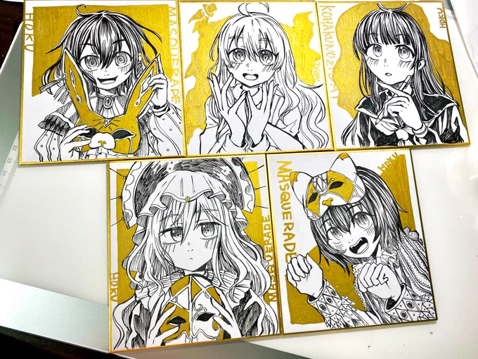 コミティアへ向けて
色紙描きました!
キラキラ✨ 
