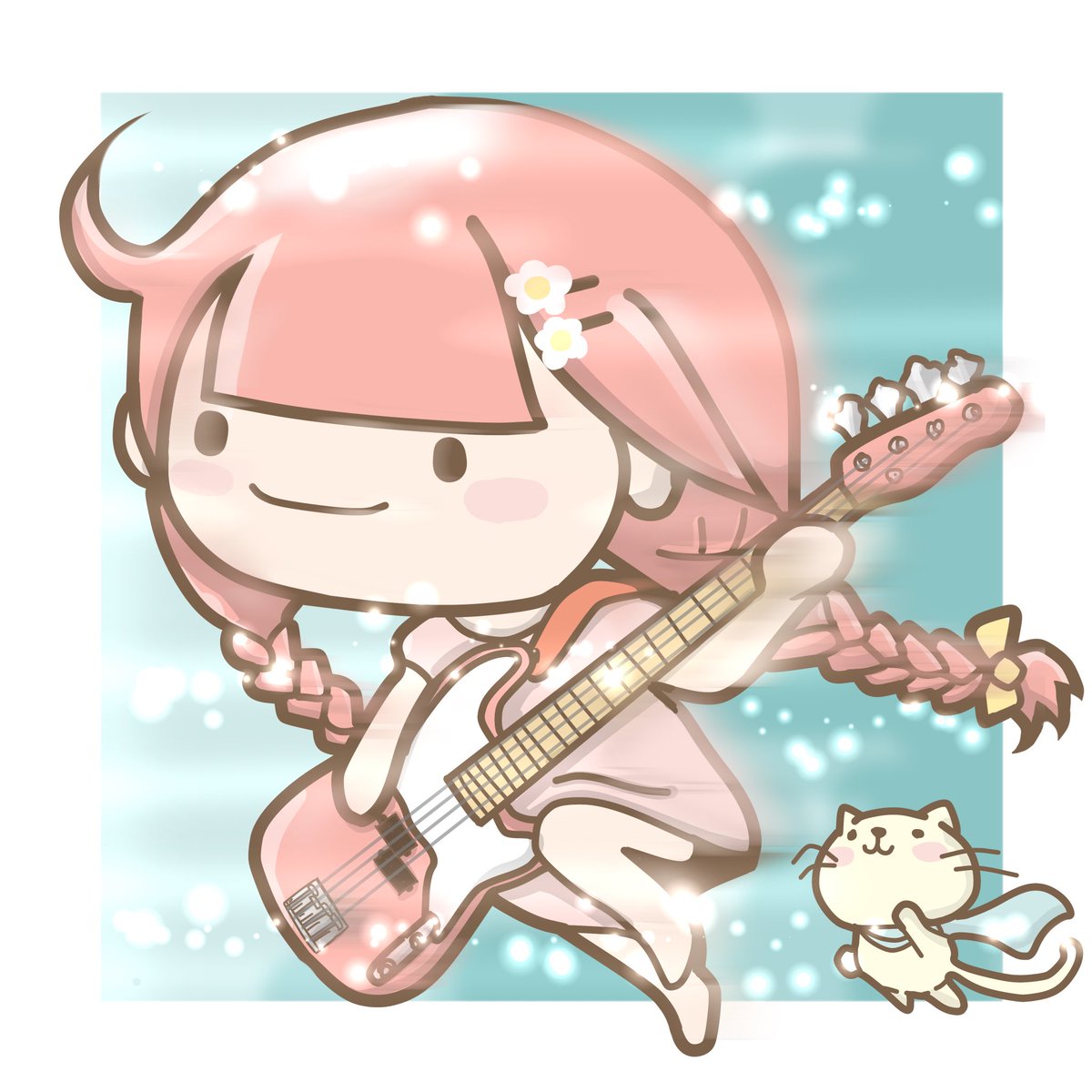 あかぬこ あかぬこのイラストについて 前髪ぱっつん ギター ベース女子 ポップでカワイイ をモットーにスマホで少しずつ イラストを描いてます しばらくは 1日1枚がんばってみますっ 絵描きさんと繋がりたい 秋の創作クラスタフォロー