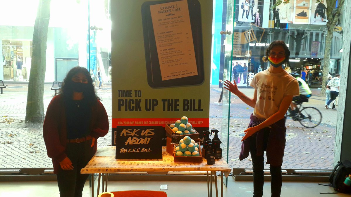 Come meet us in <a href="/lushbirmingham/">Lush Spa Birmingham</a> to chat about the CEE Bill! <a href="/CEEbill_NOW/">Zero Hour 🌍</a> #zerohour #ClimateEmergency #EcologicalCrisis
