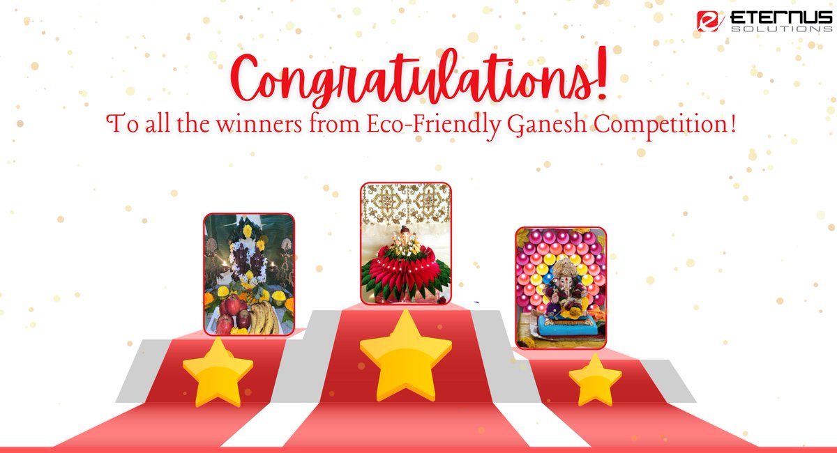 Eternus Solutions (Now InfoBeans) (@nowinfobeans) on Twitter photo Congratulations to the #winners & a heartfelt thank you to everyone who participated in #ecofriendly #Ganesha Competition held at #Eternus.
We are pleased to announce the winners.
1st <a href="/ShrutiMK18/">Shruti Kulkarni</a>
2nd <a href="/MathpatiKumar/">Kumarswami Mathapati☁️</a>
3rd Makaranda N. Shaha
#ganeshchaturti2021 #Competition Congratulations to the #winners & a heartfelt thank you to everyone who participated in #ecofriendly #Ganesha Competition held at #Eternus.
We are pleased to announce the winners.
1st <a href="/ShrutiMK18/">Shruti Kulkarni</a>
2nd <a href="/MathpatiKumar/">Kumarswami Mathapati☁️</a>
3rd Makaranda N. Shaha
#ganeshchaturti2021 #Competition