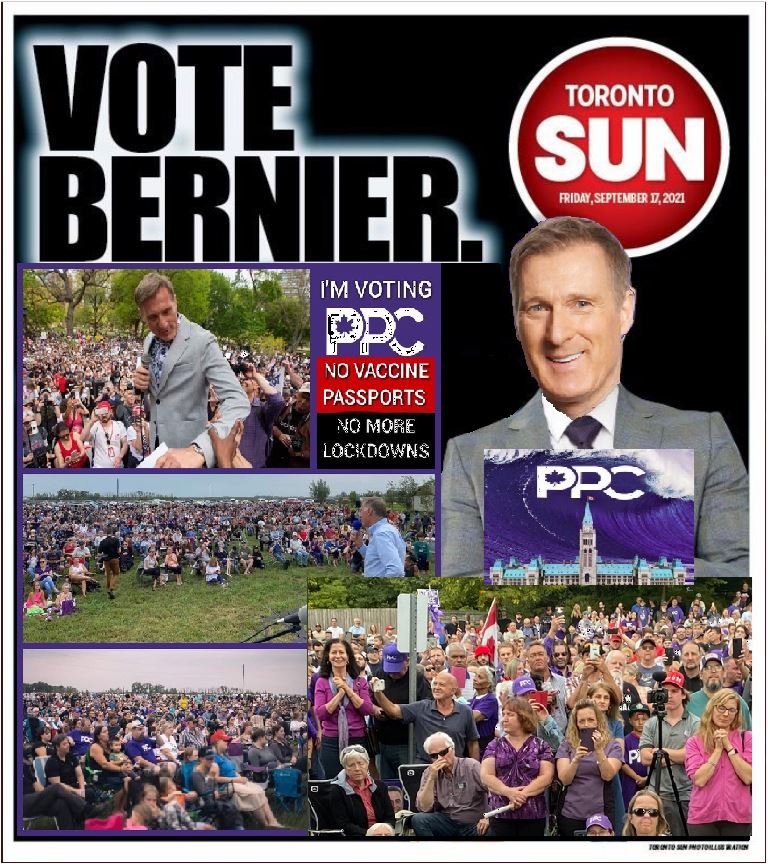 In the Protected Class Elites stronghold of Oakville Ontario 

There were an estimated 1,500 at the Bernier Rally 

Peoples Party of Canada
