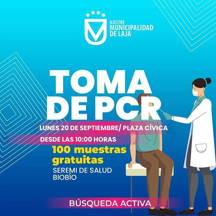 Búsqueda activa en la plaza cívica, lunes 20 a las 10:00. 
Portar céd. de identidad.

Debemos seguir cuidándonos para evitar la propagación del #COVID19

Recuerda:
-Uso de mascarilla
-Lavado de manos
-Distanciamiento físico
-Ventilación frecuente