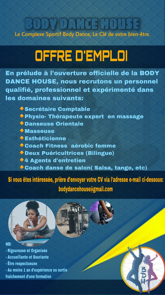 bodydancehouse's tweet photo. We are recruiting! #bastos #Yaounde #Cameroun #Massage #Dancer https://t.co/RpXFOWH8oW