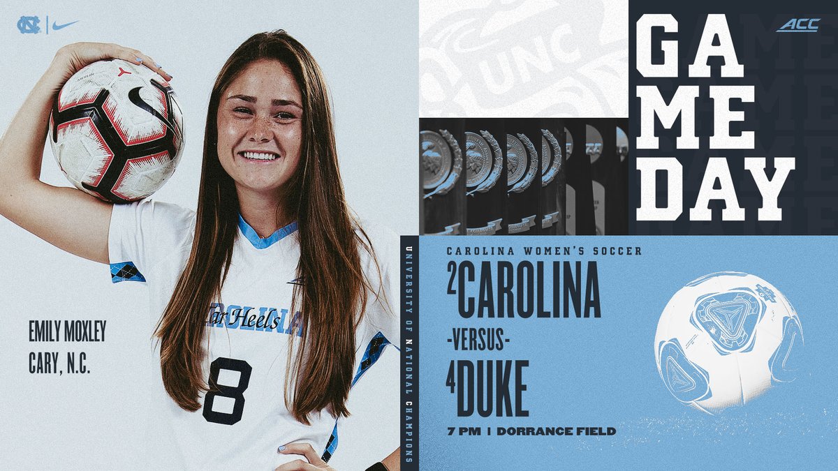 uncwomenssoccer's tweet photo. Undefeated Carolina vs. Undefeated Duke. A 15-501 Classic Tonight in Chapel Hill.

🆚 » Duke
📍 » Dorrance Field
⏰ » 7 p.m.
🎟 » https://t.co/sEXLweuhyh
📊 » https://t.co/IJQae6RPAu
📺 » https://t.co/GTure75aRW

#GoHeels https://t.co/bppqQENnpn
