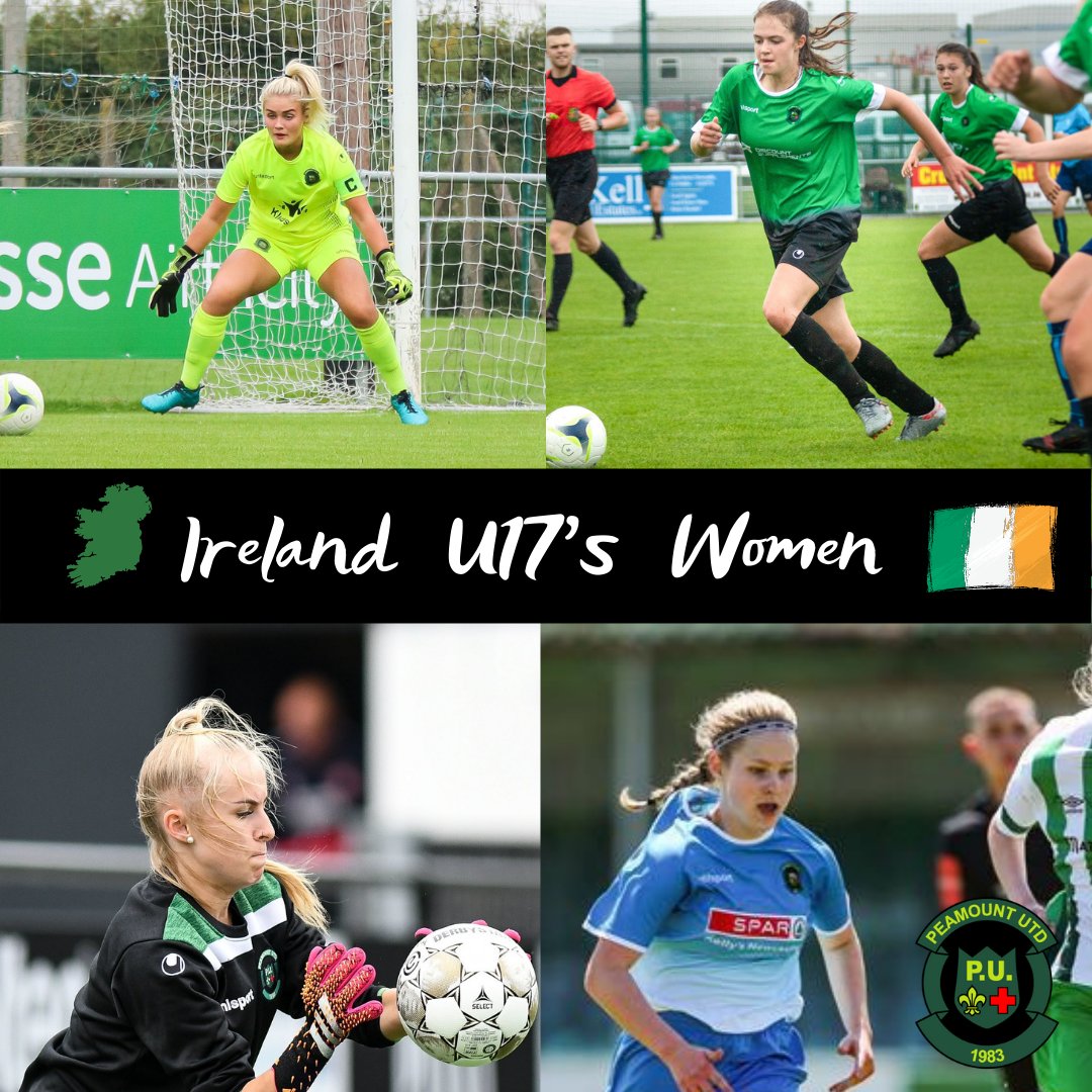 peamountutdfc's tweet photo. Good luck to Tara, Summer, Aoibhe and Claudia who are representing Ireland in a friendly tournament in Portugal this week. #wnl #peamount #IREWU17 #IREU17 https://t.co/vk5NkDs2Tq