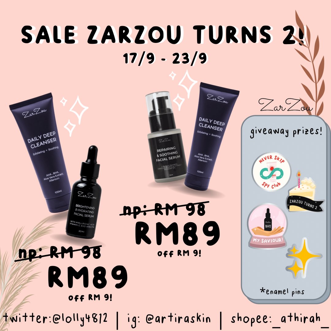 lolly4812's tweet photo. SALE ZARZOU TURNS 2!❤️❤️❤️
17/9 - 23/9 only😝
.
Siapa nak purchase Zarzou Sale boleh cepat2 tekan link dibawah😍 Stock DDC memang limited😉
.
COD Rawang: 
🌸 Bukit beruntung
🌸 Bukit sentosa
🌸 Taman bunga raya
.
https://t.co/bIrLMm2IV8 https://t.co/KLYIAzSZ0I