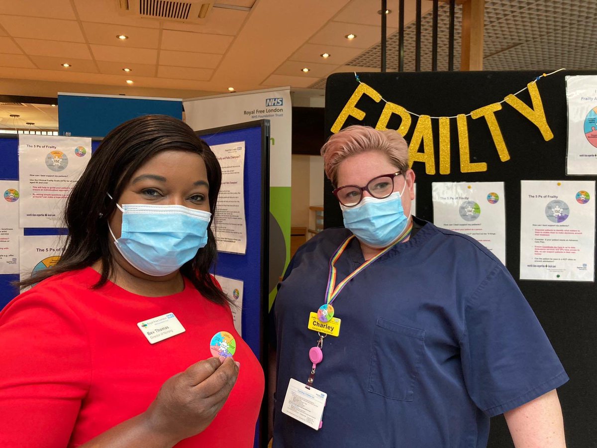 RoyalFreeNHS's tweet photo. #FrailtyWeek may be coming to a close but our teams have been busy with the #FrailtyRoadshow - visiting colleagues across the trust to increase awareness around frailty. 

Proud of our RFL family 💙 https://t.co/MiUsRwkkFd