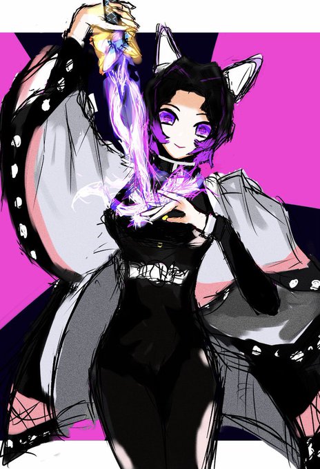 ま ろ んさんがTwitterに投稿した胡蝶しのぶ(鬼滅の刃)のイラスト。