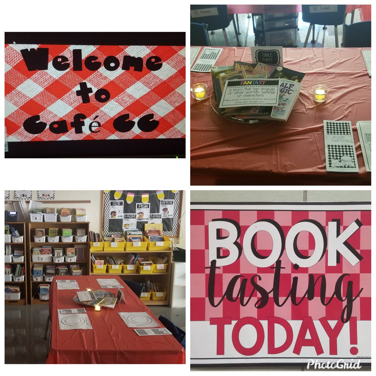 Cafe CC today to allow our students to "taste" and explore books. Can't wait for the fun!