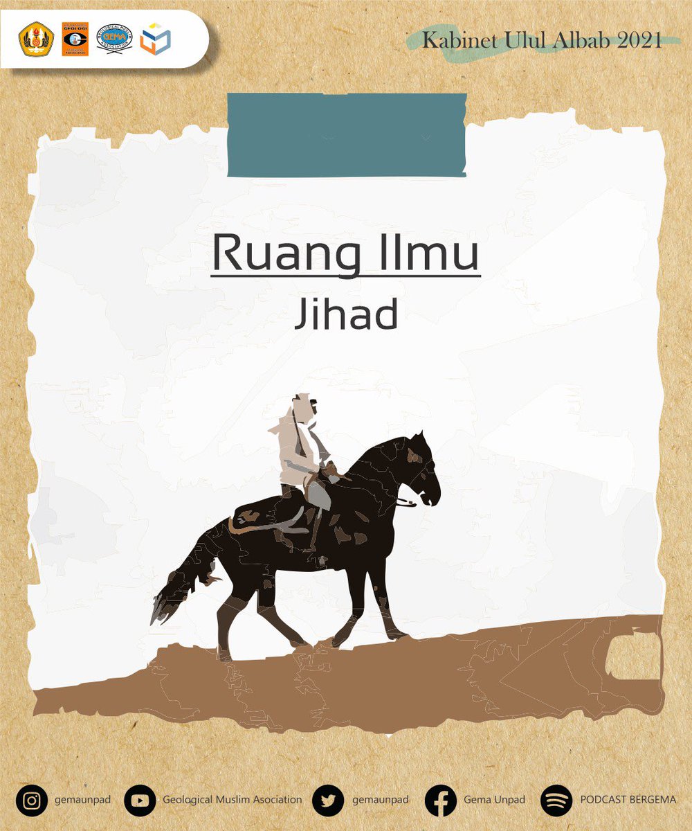 gemaunpad's tweet photo. [ Ruang Ilmu - Jihad ] 

Assalamuallaikum 👋🏻

Ruang Ilmu kembali hadir mengenai tema yang sangat menarik yaitu Jihad.

Istilah ini sering dimaknai sebagai perang. Namun sebenarnya, jihad memiliki makna yang sangat luas loh!

Yuk baca postingannya! Insyaallah bermanfaat 🙏🏻 https://t.co/1RxRb34iTi