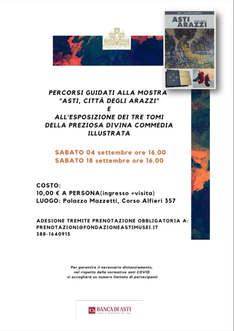 AstiMusei's tweet photo. Un fine settimana ricco di eventi 🧶🧵📚🏛 

🗓Sabato 18, ore 16:00🕓 Visita guidata alla mostra “Asti, città degli arazzi” 

🗓Domenica 19, ore 16:00🕓 Visita con l’archeologo. 

☎️388/1640915 
📧prenotazioni@fondazioneastimusei.it https://t.co/kXJf09j48H