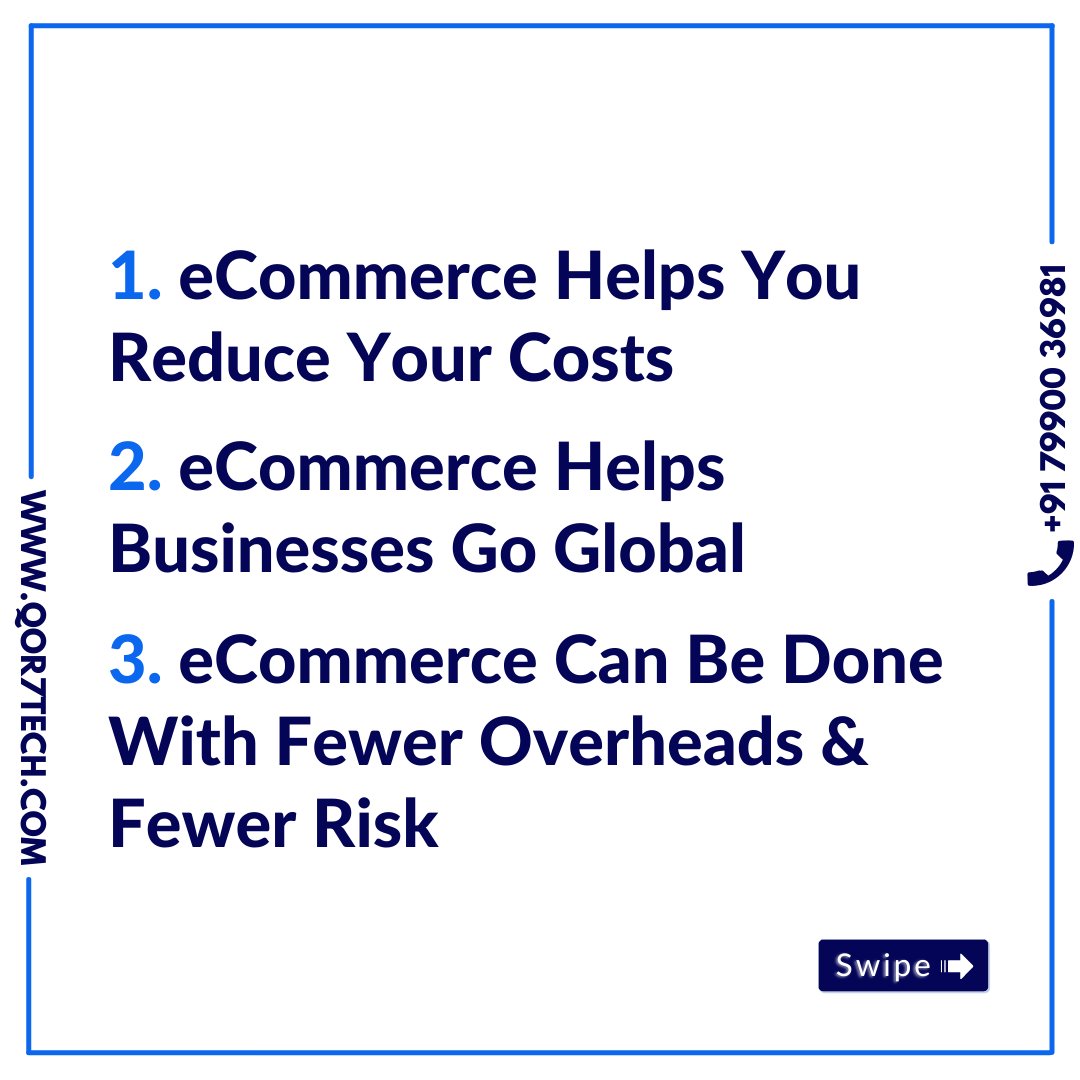 qor7tech's tweet photo. Top 9 Reasons Why eCommerce Is So Important for Your Business

Are you afraid about how to start an eCommerce 
Business?

Follow us :: @qor7technology 

#ecommerce #marketing #business #digitalmarketing #entrepreneur #ecommercebusiness #onlineshopping #qor7technologies https://t.co/qzYPEuzflb
