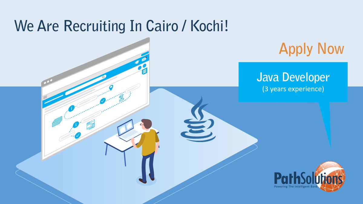 PathSolutions's tweet photo. #PathSolutions is looking to hire a #JavaDeveloper in #Kochi and #Cairo. If interested, please check the #job details on the link below and send your updated #resume to: careers@path-solutions.com. For more details please visit: https://t.co/LpvOkJ6wPE https://t.co/AivX3MFXv6