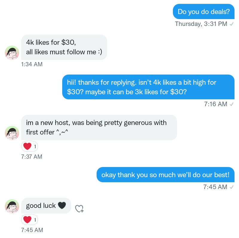 132jeongyeon's tweet photo. new deal for $30 !! please rt, LIKE and FOLLOW @Jonify ‼️ we must reach 4k likes and follow the sponsor. FOLLOW AND LIKE.  let's do well, onces! 

#TheFeelsDeals https://t.co/bwORZLkSsD