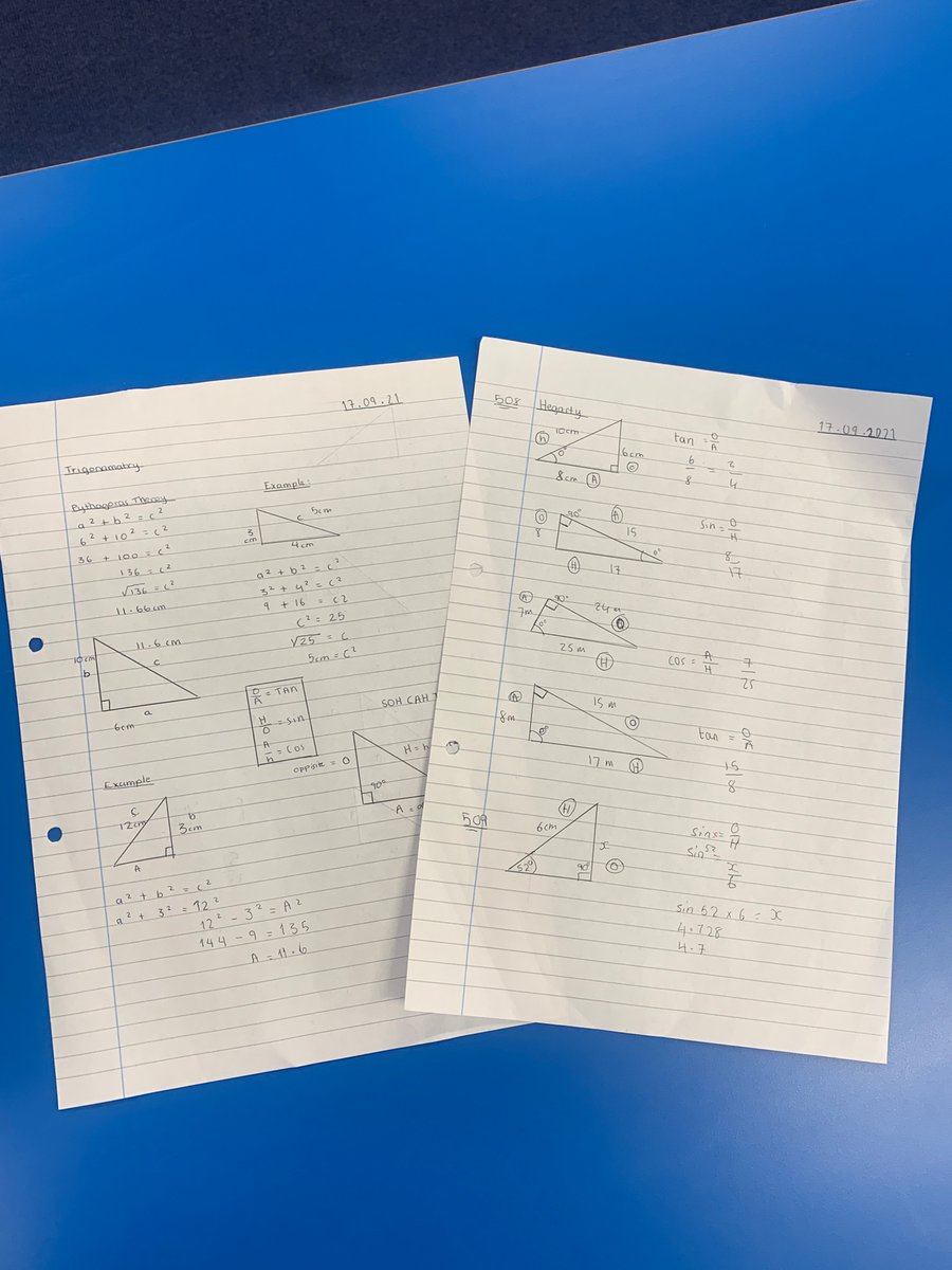 Some fantastic trigonometry work done by students at WEC this morning. Positive start for the year and great behaviour for learning.