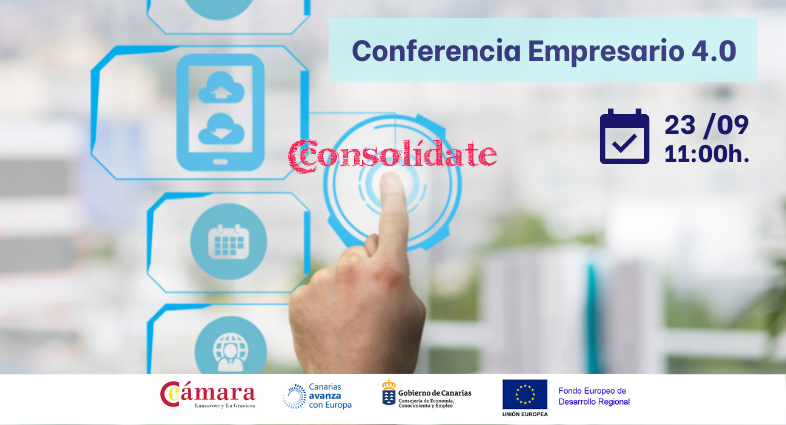 CamaraLanzarote's tweet photo. Comienza el «Consolídate 2021» con la
conferencia 'Empresario 4.0' ✔ Jornada online
Si buscas la eficacia en la gestiónm dentro del entorno digital de la nueva era de los negocios, esta conferencia te interesa.   Atención: Premio Lanzarotemprende
▶ https://t.co/pMRghtEnjh https://t.co/XlFxdHScAi