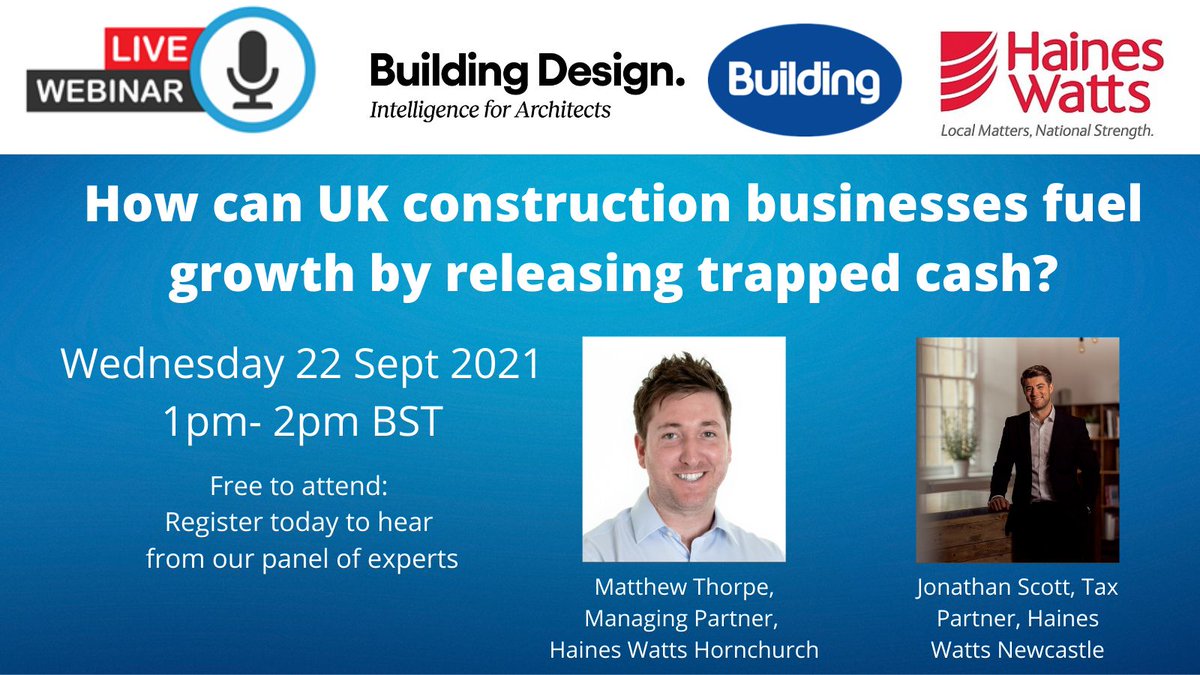 Are you a construction business looking to get the most out of your trapped cash? 🏗 💰

If so this webinar is for you...

Register here  👉register.gotowebinar.com/register/68623… 

#unlocktrappedcash #construction #finance #business