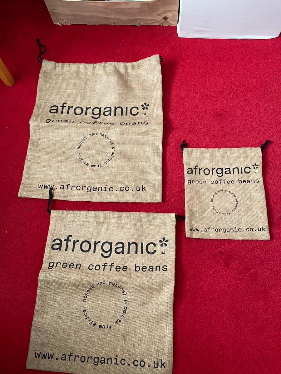 #afrorganic #coffeebeans #hessianbags sample bags 
#london #geishacoffee #Yirgacheffe