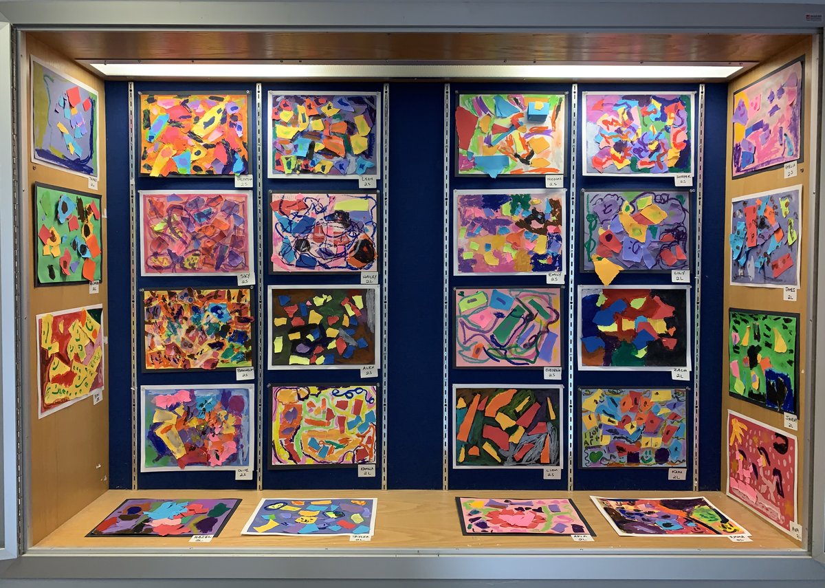 "Torn Paper Paint" by FTS students in 2nd. grade, awesome job everyone! <a href="/FTSHunterdon/">FTS Hunterdon</a> @MsGooditis <a href="/NicholasADiaz/">Dr. Nicholas Diaz</a>