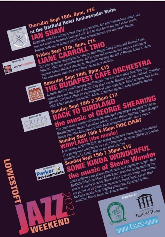 AndiHoppy's tweet photo. Looking forward to this on Sunday with #backtobirdland I’ll be singing some of the classics from #nancywilson #peggylee and #dakotastaton and #georgeshearing @LowestoftJazz @SeagullTheatre https://t.co/XOM1AY9Jis