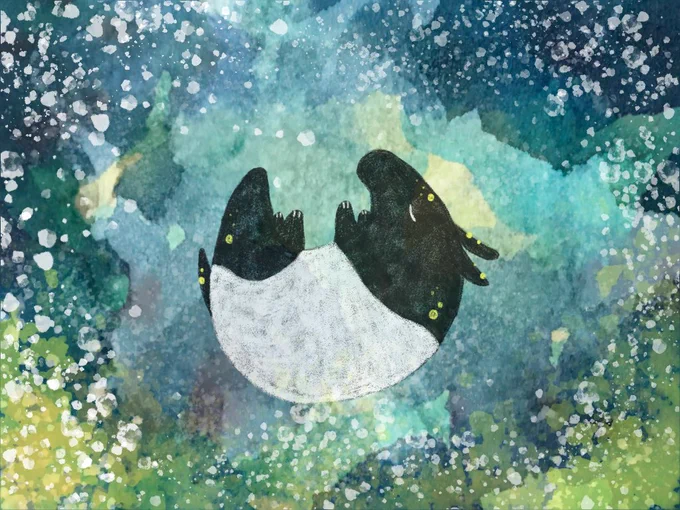 #イラストを4枚貼ると秋風に乗って絵柄を好いてくれる人の元へ届くらしい

どこまでも飛んでいってほしい 