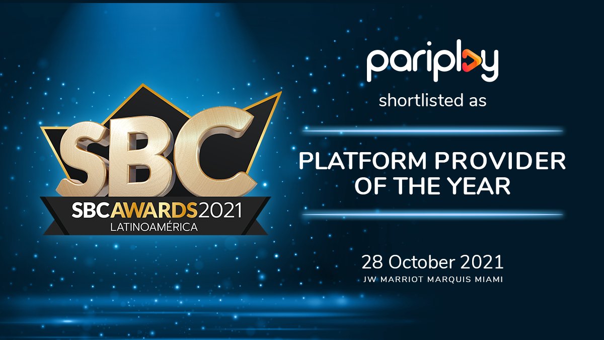 🏆 SBC Awards Latinoamérica are coming soon and we are happy to announce that Pariplay has been shortlisted in the category “Platform Provider of the Year” with our Fusion™ aggregation platform.

#SBCawardslatinoamérica #SBCawards #sbcevents #SBCsummitlatam 

@SBCGAMINGNEWS