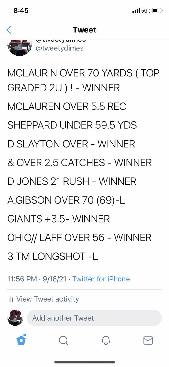 BetLabAnalytics's tweet photo. I’m doing something that’s never been done in history in NFL (honestly )
every 2021 NFL play below
I have 40 VIPS 100% of them are on an insane 24-5 run
Giants +3 winning has them all on a Twitter high 11 game win streak
If any 1 earned 50 RT/LIKE’s it’s me like it up https://t.co/ZNL7qAdCeq