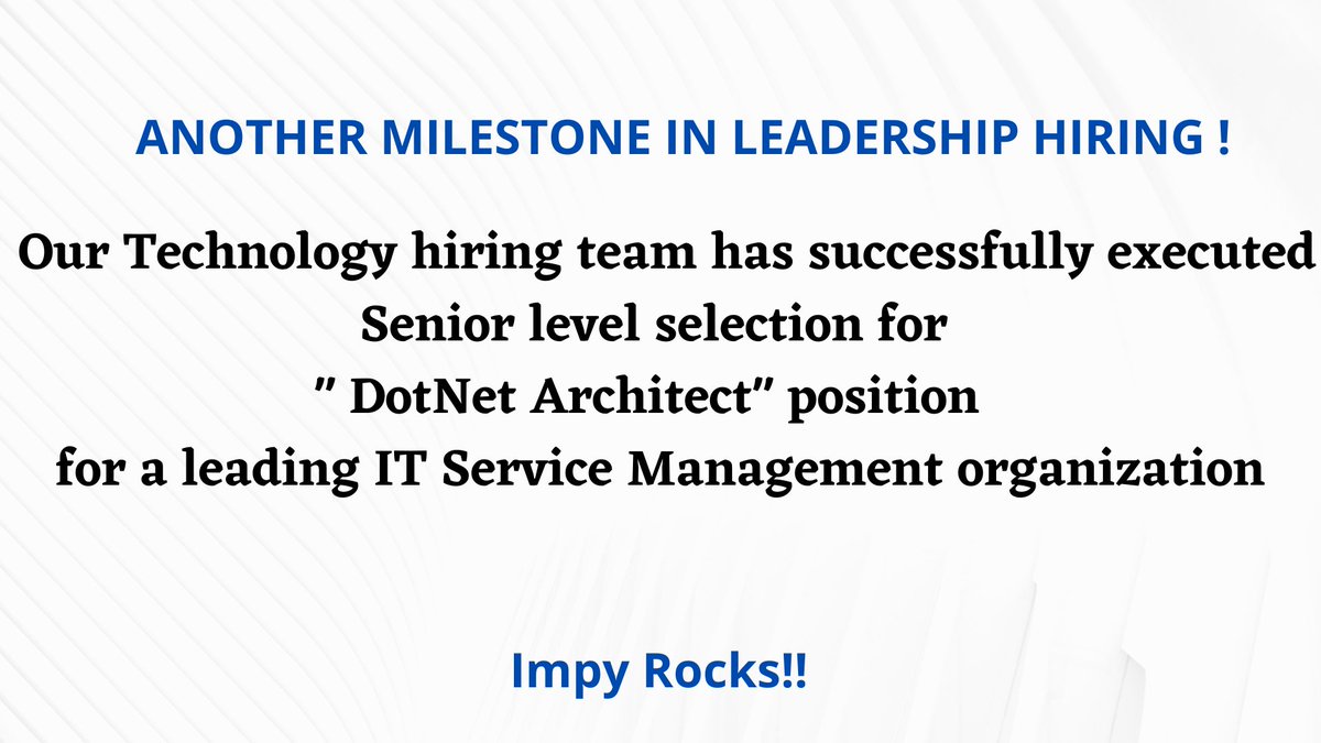 ImpeccableHr's tweet photo. #ITrecruitment #technologyhiring #leadershiphiring #technology #techiring #executivesearch #ihr https://t.co/pfMCr1dZ87