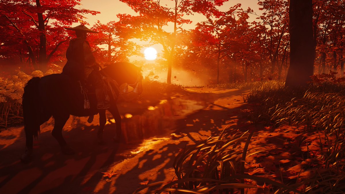 Ratleyland's tweet photo. Riding off into The Sunset 🌇
#GhostofTsushima #PlayStation #PlayStation4 #PS4 #PS4Share #PhotoMode #ThePhotoMode #VirtualLandscape #VirtualLandscapePhotography #VirtualPhotography #VirtualPicture #WorldofVP #VideoGamePhotography #VideoGamePictures #Sunset #Samurai #Samurai_Story https://t.co/A06cewmpd1