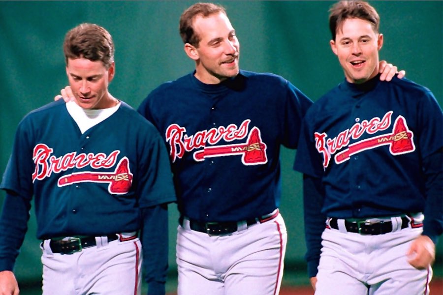 Tom Glavine. John Smoltz. Greg Maddux

Baseball and Hall of Fame trios for the win