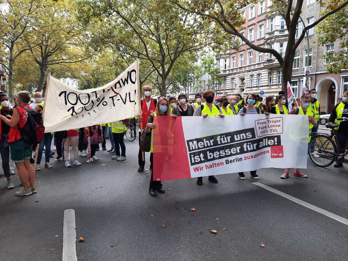 Gute Arbeit hat seinen Preis <a href="/AWOBerlin/">AWO Berlin - Arbeiterwohlfahrt Landesverband</a> Bessere Personalausstattung, gute Arbeitsbedingungen und 100% <a href="/AwoTvl/">AWO Berlin - TVL Jetzt!</a> Darunter machen wir es nicht! Weil wir es wert sind. #Freieträgerfairelöhne Am Montag um 11 Uhr Rotes Rathaus startet unsere #Demo durch #Neukoelln. Wir sind viele!